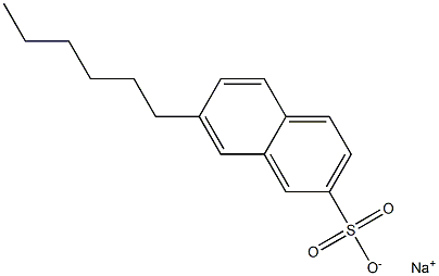 7-Hexyl-2-naphthalenesulfonic acid sodium salt Struktur