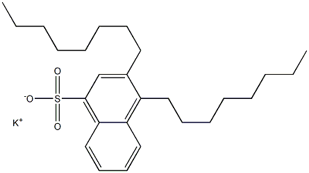 3,4-Dioctyl-1-naphthalenesulfonic acid potassium salt Struktur