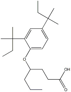 4-(2,4-Di-tert-pentylphenoxy)heptanoic acid Struktur