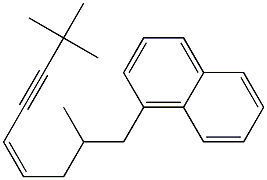 (Z)-1-(1-Naphtyl)-2,8,8-trimethyl-4-nonen-6-yne Struktur