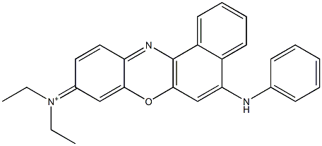 N,N-Diethyl-5-(phenylamino)-9H-benzo[a]phenoxazin-9-iminium Struktur