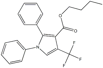 1,2-Diphenyl-4-trifluoromethyl-1H-pyrrole-3-carboxylic acid butyl ester Struktur