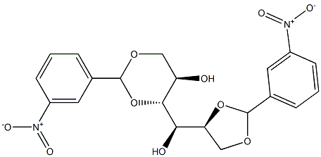 1-O,2-O:4-O,6-O-Bis(3-nitrobenzylidene)-D-glucitol Struktur