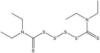 3,10-Diethyl-3,10-diaza-5,6,7,8-tetrathiadodecane-4,9-dithione Struktur