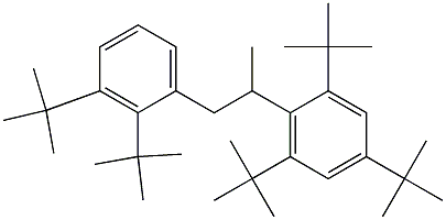 2-(2,4,6-Tri-tert-butylphenyl)-1-(2,3-di-tert-butylphenyl)propane Struktur