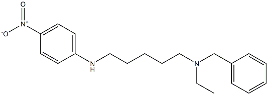 N-Ethyl-N-benzyl-N'-(4-nitrophenyl)pentane-1,5-diamine Struktur