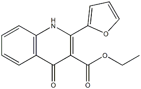 2-(2-Furyl)-4-oxo-1,4-dihydroquinoline-3-carboxylic acid ethyl ester Struktur