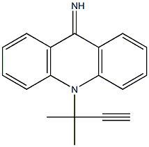 9,10-Dihydro-10-(1,1-dimethyl-2-propynyl)acridin-9-imine Struktur