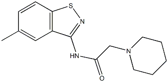 N-(5-Methyl-1,2-benzisothiazol-3-yl)-2-(1-piperidinyl)acetamide Struktur