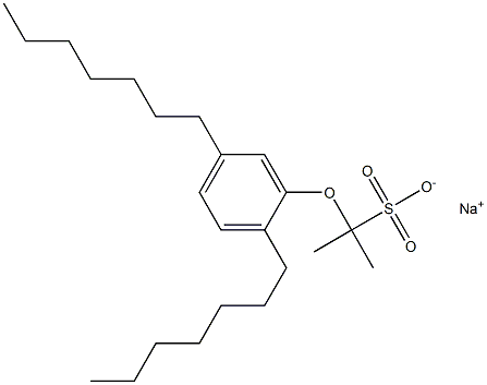 2-(2,5-Diheptylphenoxy)propane-2-sulfonic acid sodium salt Struktur