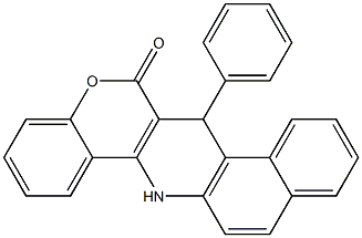 7,14-Dihydro-7-(phenyl)-6H-benzo[f][1]benzopyrano[4,3-b]quinolin-6-one Struktur