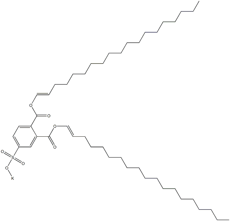 4-(Potassiosulfo)phthalic acid di(1-nonadecenyl) ester Struktur