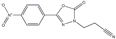 5-(4-Nitrophenyl)-2-oxo-1,3,4-oxadiazole-3-propiononitrile Struktur