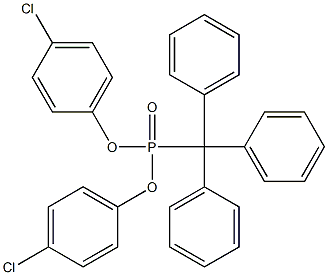 Triphenylmethylphosphonic acid bis(4-chlorophenyl) ester Struktur