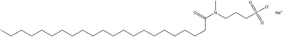 3-[N-(1-Oxodocosyl)-N-methylamino]-1-propanesulfonic acid sodium salt Struktur