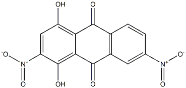 1,4-Dihydroxy-2,7-dinitroanthraquinone Struktur