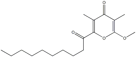 6-Methoxy-3,5-dimethyl-2-(1-oxodecyl)-4H-pyran-4-one Struktur