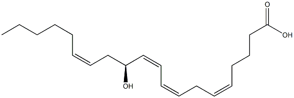 (5Z,8Z,10Z,12S,14Z)-12-Hydroxy-5,8,10,14-icosatetraenoic acid Struktur