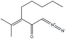 3-Pentyl-1-diazo-4-methyl-3-penten-2-one Struktur