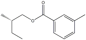 (+)-m-Toluic acid (S)-2-methylbutyl ester Struktur