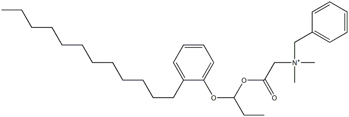 N,N-Dimethyl-N-benzyl-N-[[[1-(2-dodecylphenyloxy)propyl]oxycarbonyl]methyl]aminium Struktur