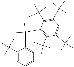 2-(2,3,5,6-Tetra-tert-butylphenyl)-2-(2-tert-butylphenyl)propane Struktur