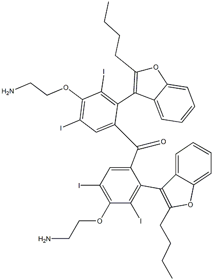 (2-Butylbenzofuran-3-yl)[3,5-diiodo-4-(2-aminoethoxy)phenyl] ketone Struktur