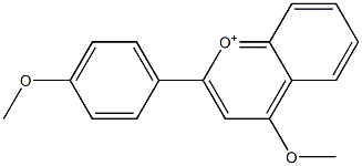 2-(4-Methoxyphenyl)-4-methoxy-1-benzopyrylium Struktur