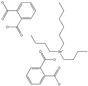 Bis(phthalic acid 1-hexyl)dibutyltin(IV) salt Struktur