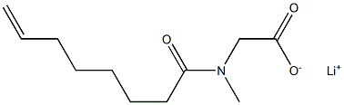 N-Methyl-N-(7-octenoyl)aminoacetic acid lithium salt Struktur