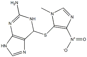 6,9-Dihydro-6-[(3-methyl-5-nitro-3H-imidazol-4-yl)thio]-1H-purin-2-amine Struktur