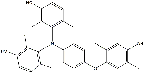 N,N-Bis(3-hydroxy-2,6-dimethylphenyl)-4-(4-hydroxy-2,5-dimethylphenoxy)benzenamine Struktur