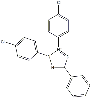 2,3-Bis(p-chlorophenyl)-5-phenyl-2H-tetrazol-3-ium Struktur