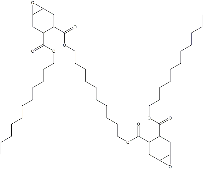 Bis[2-(undecyloxycarbonyl)-4,5-epoxy-1-cyclohexanecarboxylic acid]1,10-decanediyl ester Struktur