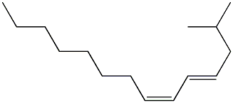 (4E,6Z)-2-Methyl-4,6-tetradecadiene Struktur