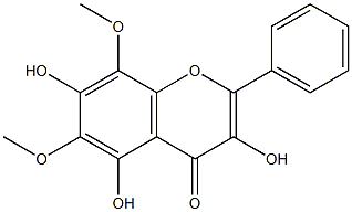 3,5,7-Trihydroxy-6,8-dimethoxyflavone Struktur