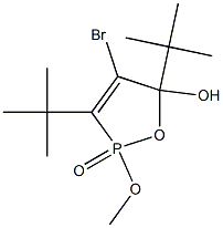 2-Methoxy-4-bromo-5-hydroxy-3,5-di-tert-butyl-2,5-dihydro-1,2-oxaphosphole 2-oxide Struktur