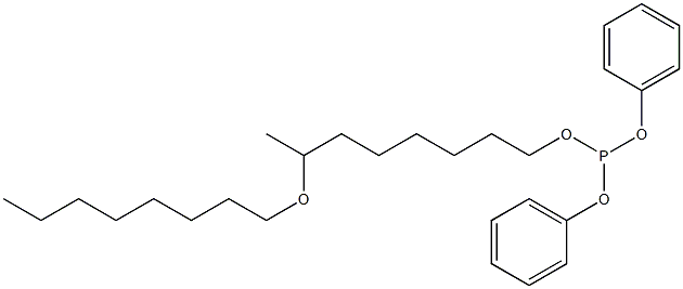 Phosphorous acid 7-(octyloxy)octyldiphenyl ester Struktur