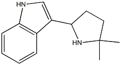 3-(5,5-Dimethyl-2-pyrrolidinyl)-1H-indole Struktur