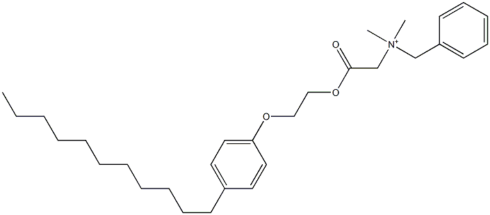 N,N-Dimethyl-N-benzyl-N-[[[2-(4-undecylphenyloxy)ethyl]oxycarbonyl]methyl]aminium Struktur