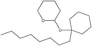 2-(1-Octylcyclohexyloxy)tetrahydro-2H-pyran Struktur