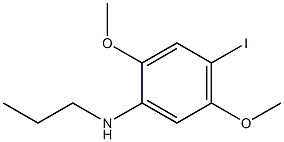 1-(2,5-Dimethoxy-4-iodophenylamino)propane Struktur