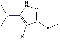 4-Amino-5-dimethylamino-3-methylthio-1H-pyrazole Struktur