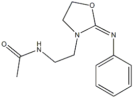 N-[2-[2-(Phenylimino)-3-oxazolidinyl]ethyl]acetamide Struktur