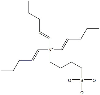 N,N-Di(1-pentenyl)-N-(4-sulfonatobutyl)-1-penten-1-aminium Struktur