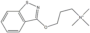 N,N,N-Trimethyl-3-[(1,2-benzisothiazol-3-yl)oxy]propan-1-aminium Struktur