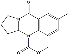 1,2,3,3a-Tetrahydro-4-(methoxycarbonyl)-7-methylpyrrolo[2,1-b]quinazolin-9(4H)-one Struktur