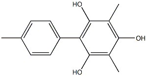 4,6-Dimethyl-2-(4-methylphenyl)benzene-1,3,5-triol Struktur