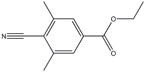 4-Cyano-3,5-dimethylbenzoic acid ethyl ester Struktur