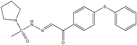 1-[p-(Phenylthio)phenacylidene]-2-(1-pyrrolidinylacetyl)hydrazine Struktur